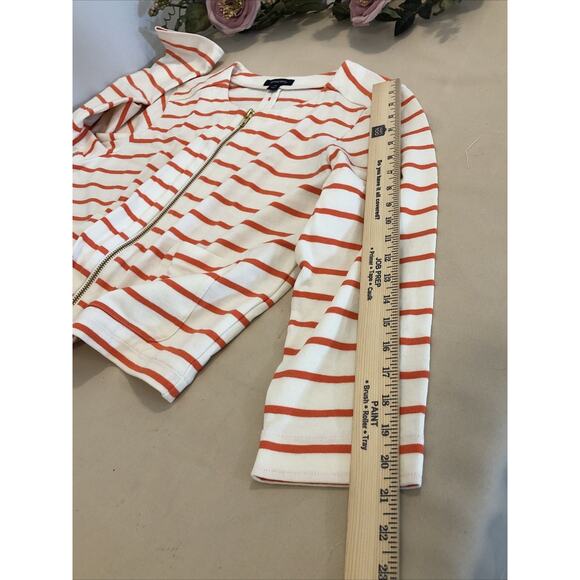 LANDS END Women's Size 14 Sweater Cropped 2 Pockets 100% Cotton Zip Up Cardigan - Picture 9 of 9